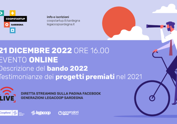 EVENTO ONLINE 21.12.2022 ore 16.00 – Bando Coopstartup Sardegna II edizione