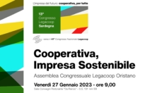 Si terrà venerdì 27 Gennaio 2023 alle ore 09,30 l’Assemblea Congressuale di Legacoop Oristano