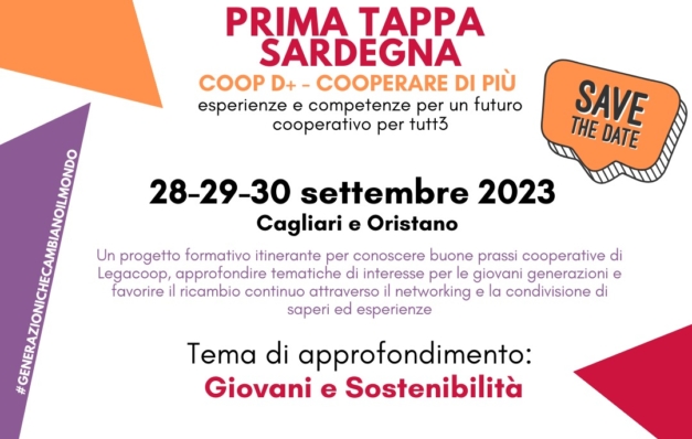 Generazioni: CoopD+ fa tappa in Sardegna il 28, 29 e 30 settembre