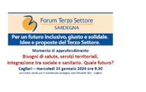 Bisogni di salute, servizi territoriali, integrazione tra sociale e sanitario. Quale futuro? Mercoledì 24 gennaio 2024 ore 9.30 CSV Cagliari